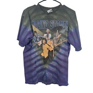 1999 Vintage Rolling Stones T Shirt Distressed Graphic Concert Tee Size L